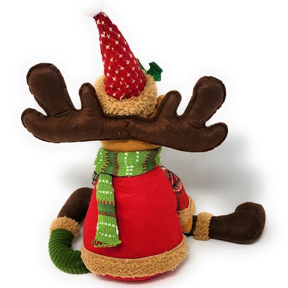 Christmas Moose Stuffed Wreath Center Attachment, Home Decor - Picture 4 of 4